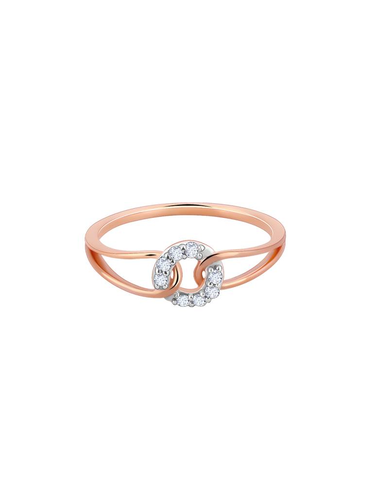 18K Rose Gold Panoramic Diamond Ring : GDLR0347