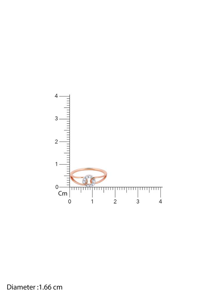 18K Rose Gold Panoramic Diamond Ring : GDLR0347