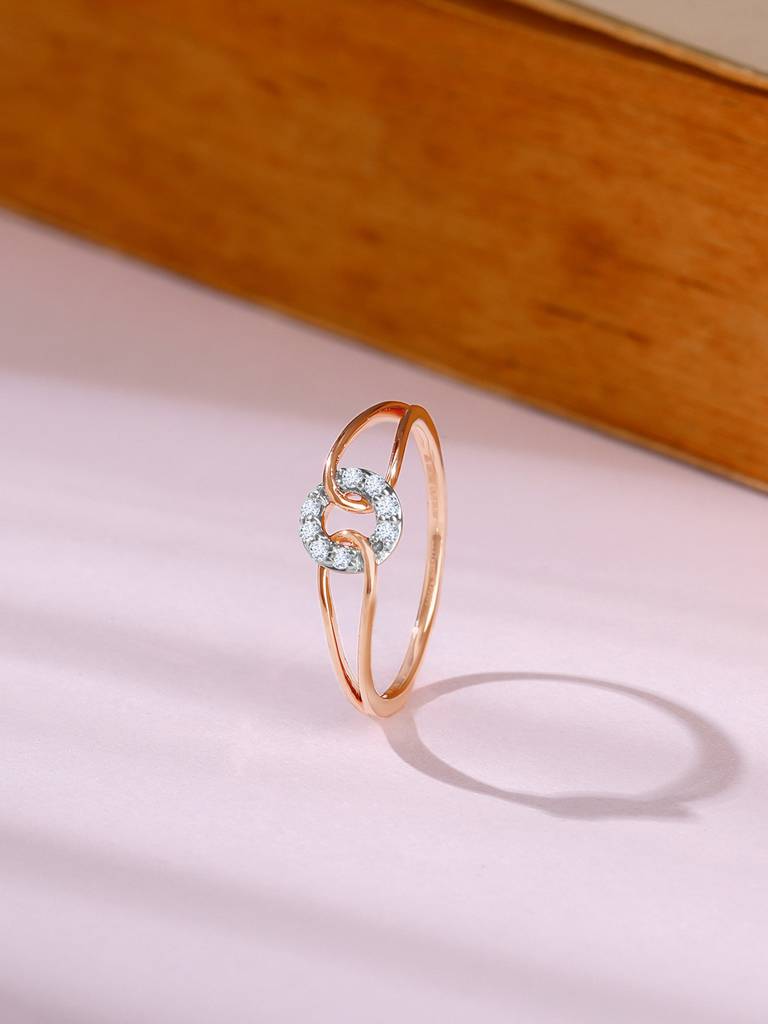 18K Rose Gold Panoramic Diamond Ring : GDLR0347