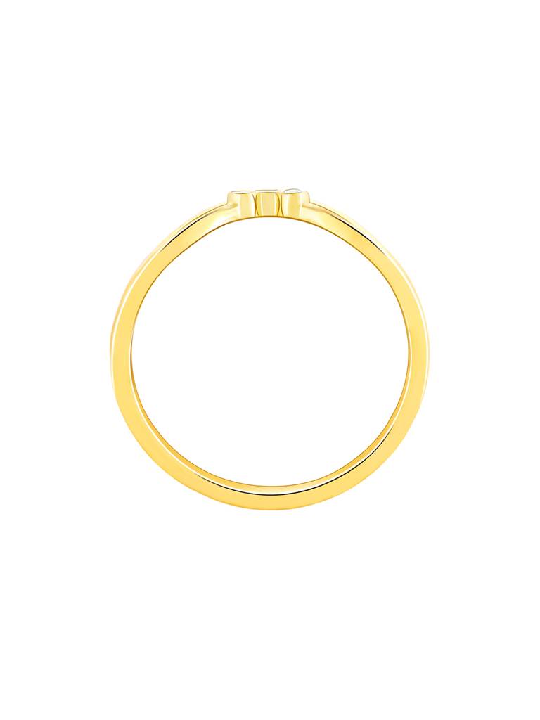 14K Yellow Gold High Peak Diamond Ring : GDLR0350