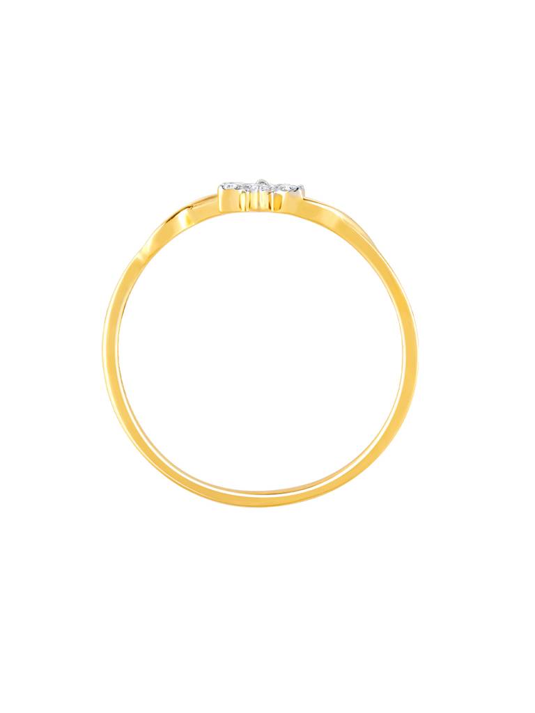 14K Yellow Gold Blooming Jasmine Diamond Ring : GDLR0351