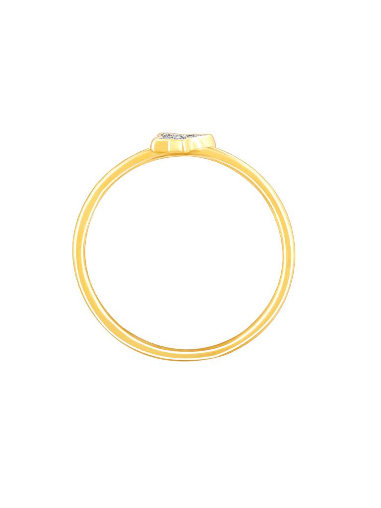 14K Yellow Gold Butterfly Diamond Ring : GDLR0353