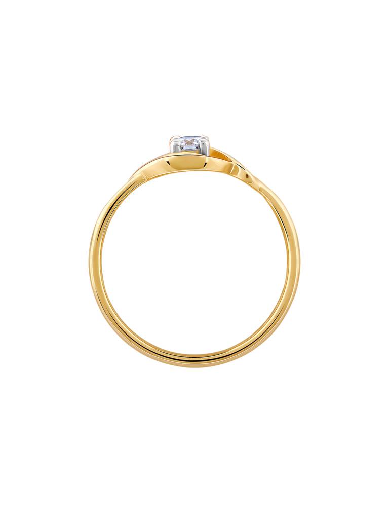 18K Yellow Gold Lifelong Love Solitaire Diamond Ring : GDLR0376