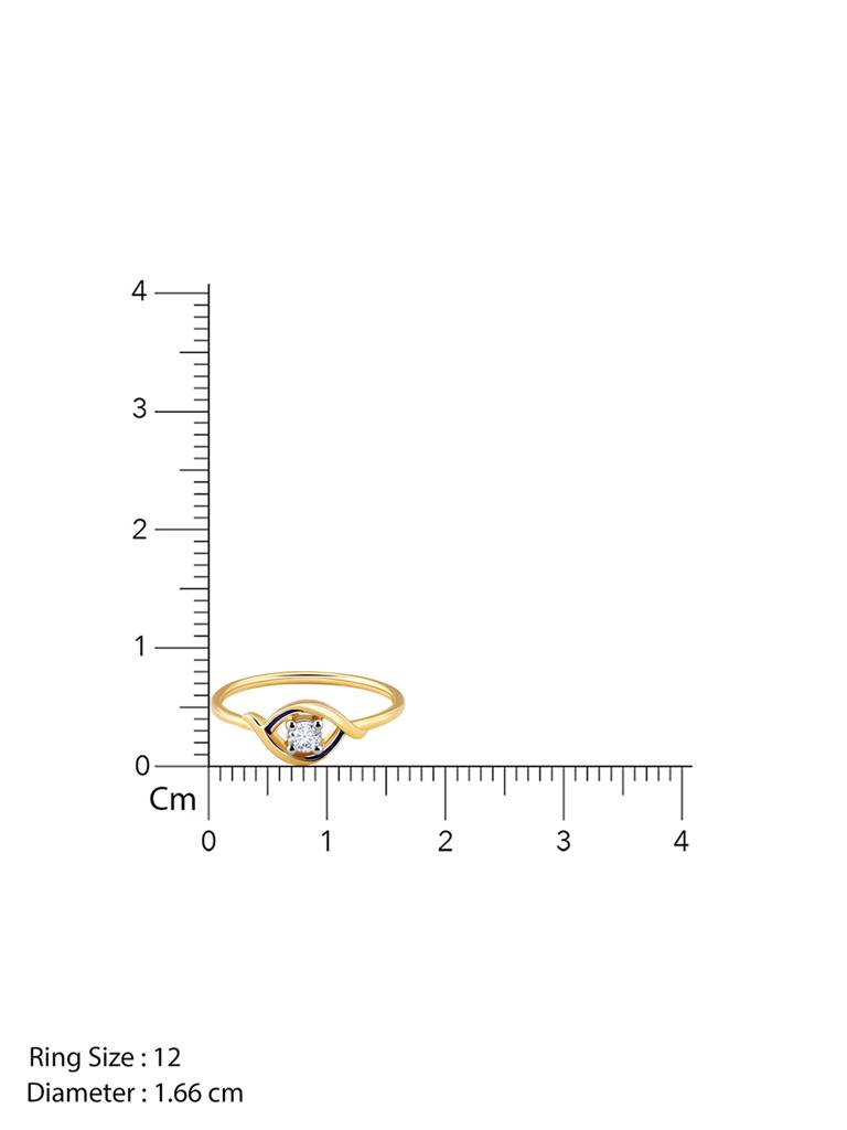 18K Yellow Gold Lifelong Love Solitaire Diamond Ring : GDLR0376