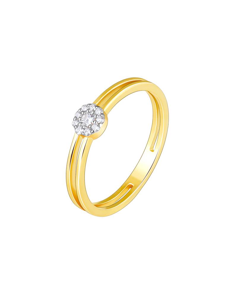 Giva 14K Yellow Gold Glistening Grace Diamond Ring : GDLR03