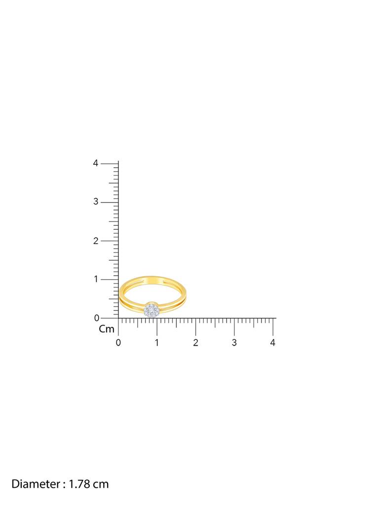 Giva 14K Yellow Gold Glistening Grace Diamond Ring : GDLR03