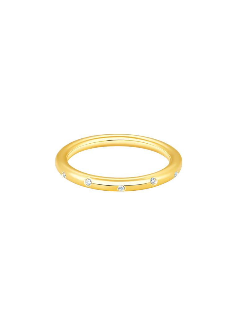 14K Yellow Gold Simple Elegance Diamond Ring : GDLR0406