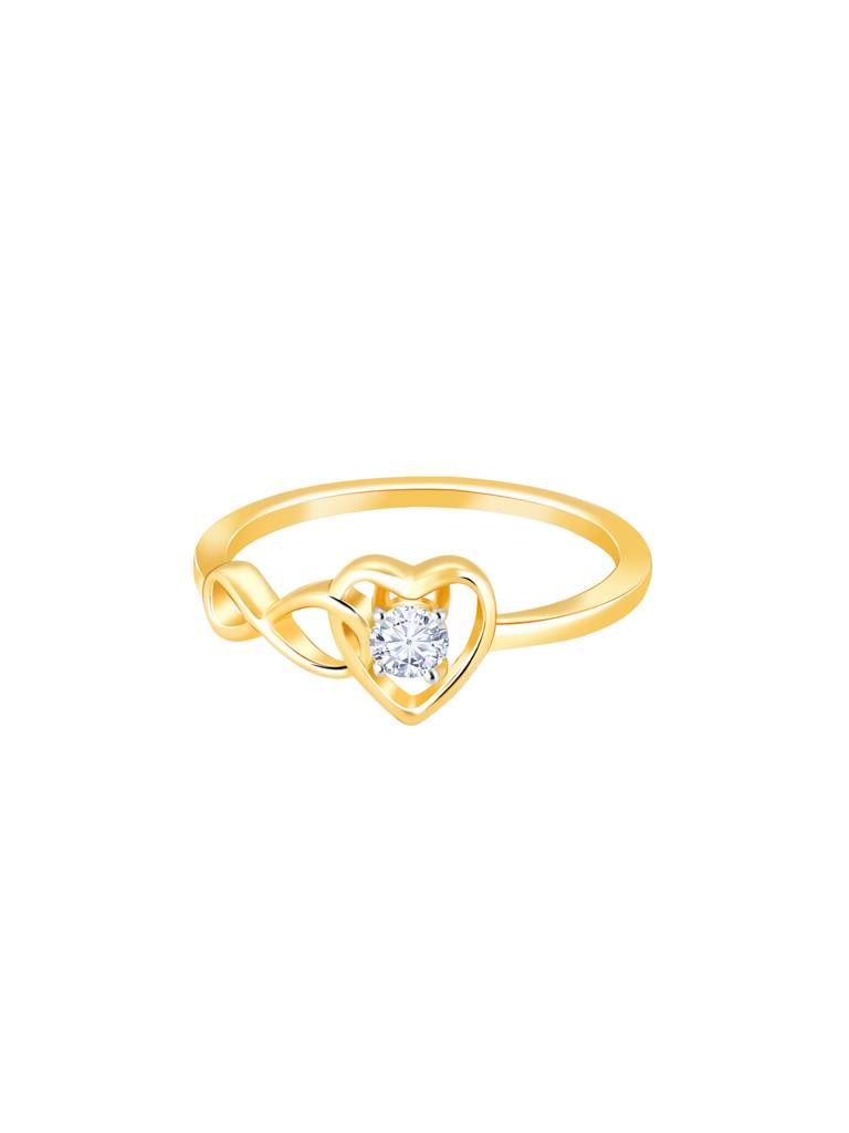 Giva 14K Yellow Gold My Heart Is With You Diamond Ring Indian - 12  Us - 6 Gifts For Women & Girls : GDLR040