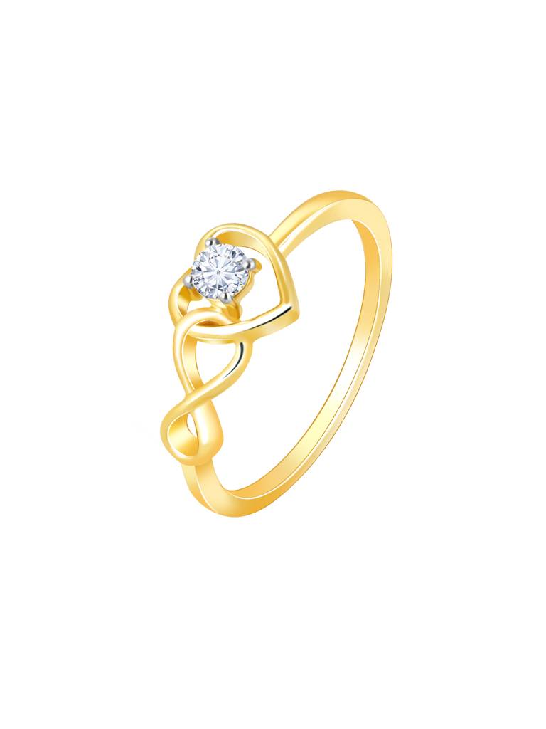 Giva 14K Yellow Gold My Heart Is With You Diamond Ring Indian - 12  Us - 6 Gifts For Women & Girls : GDLR040