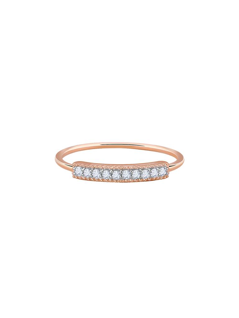18K Rose Gold Stria Diamond Ring : GDLR0418