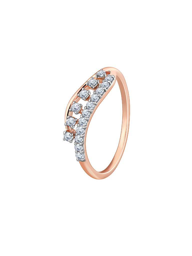 18K Rose Gold Winsome Diamond Ring : GDLR0419