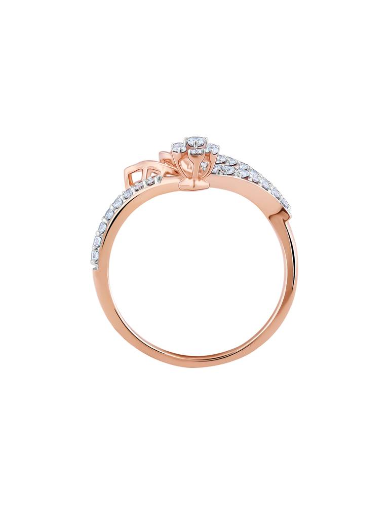 18K Rose Gold Enthralling Diamond Ring : GDLR0420