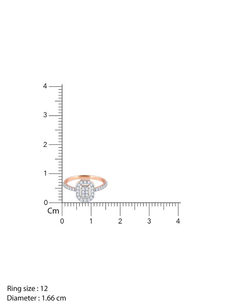 18K Rose Gold Ardency Diamond Ring : GDLR0423