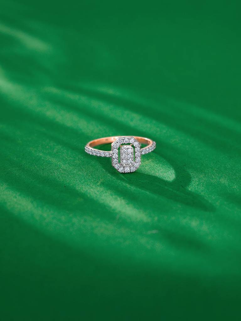18K Rose Gold Ardency Diamond Ring : GDLR0423