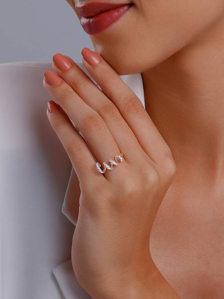 18K Rose Gold Lambency Diamond Ring : GDLR0424