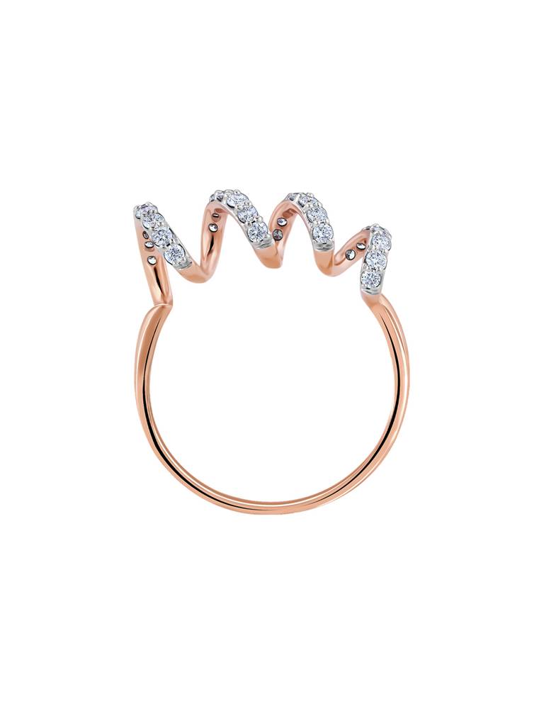 18K Rose Gold Lambency Diamond Ring : GDLR0424