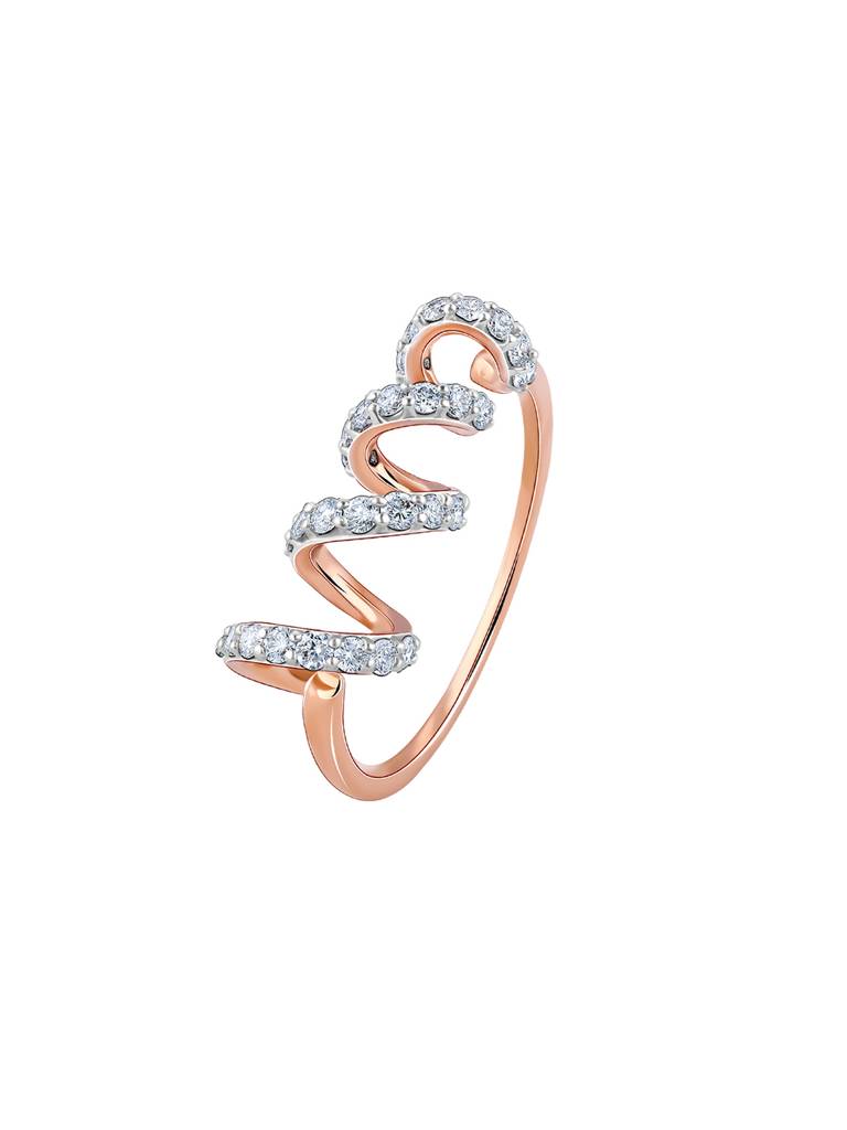 18K Rose Gold Lambency Diamond Ring : GDLR0424