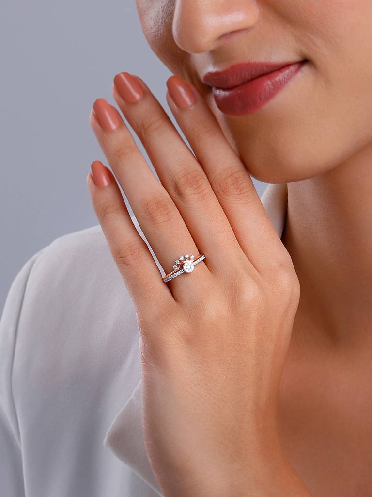 18K Rose Gold Pulchritude Diamond Ring : GDLR0425