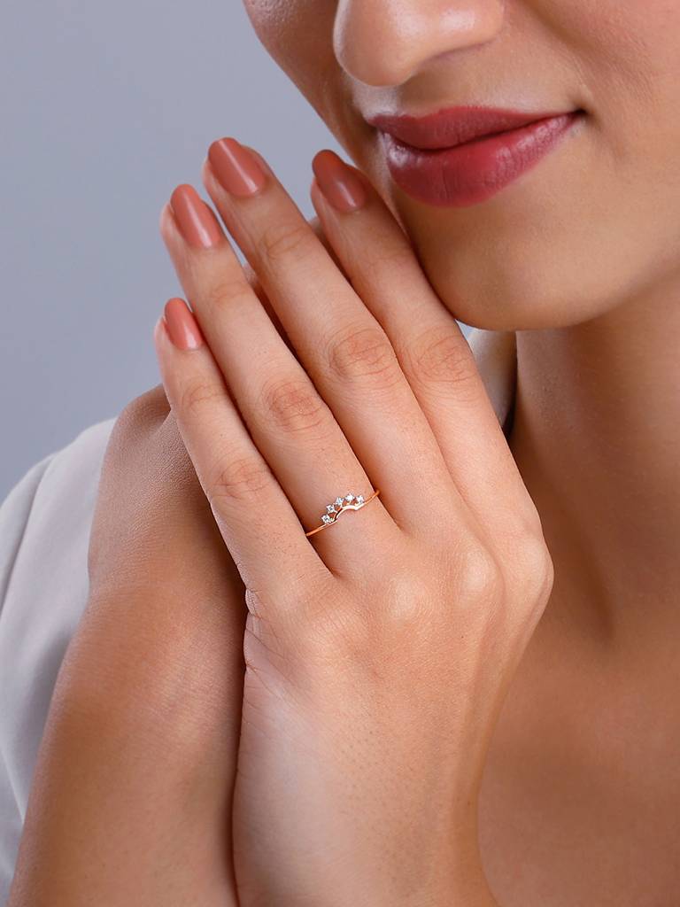 18K Rose Gold Pulchritude Diamond Ring : GDLR0425