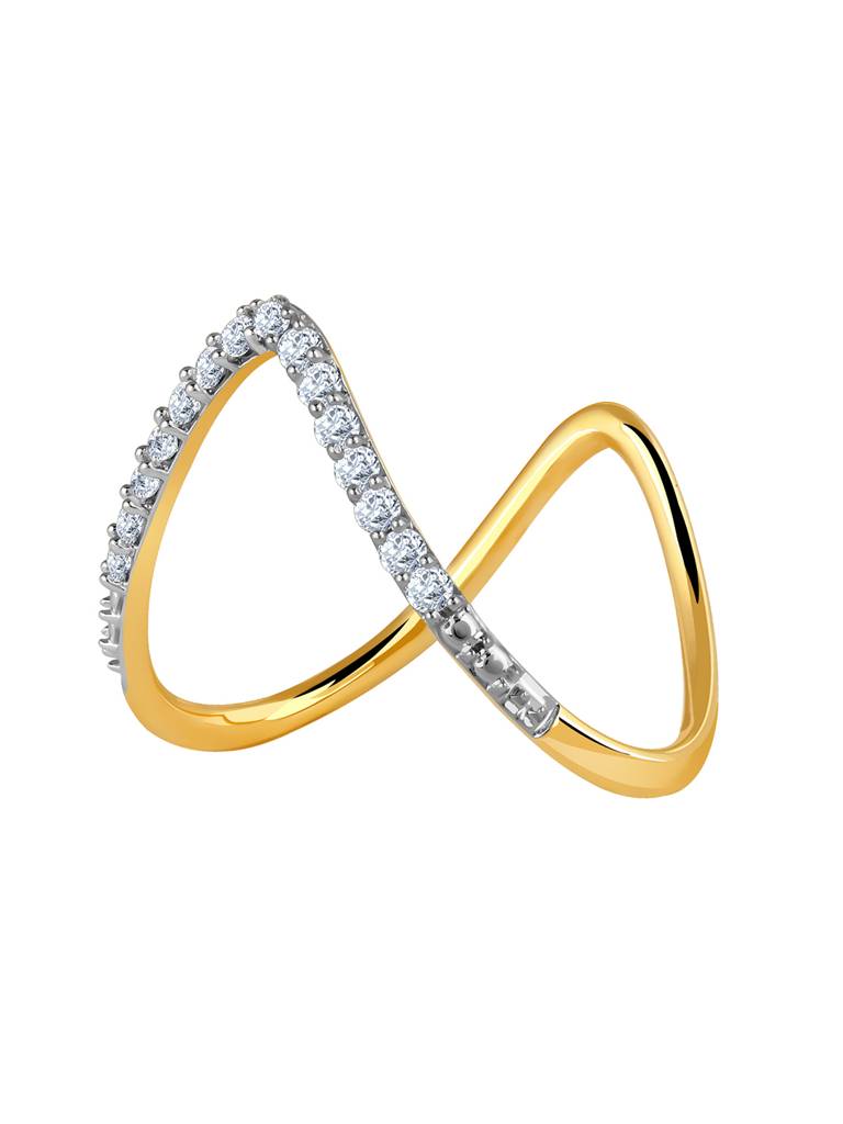18K Yellow Gold Vellore Vanki Diamond Ring : GDLR0438