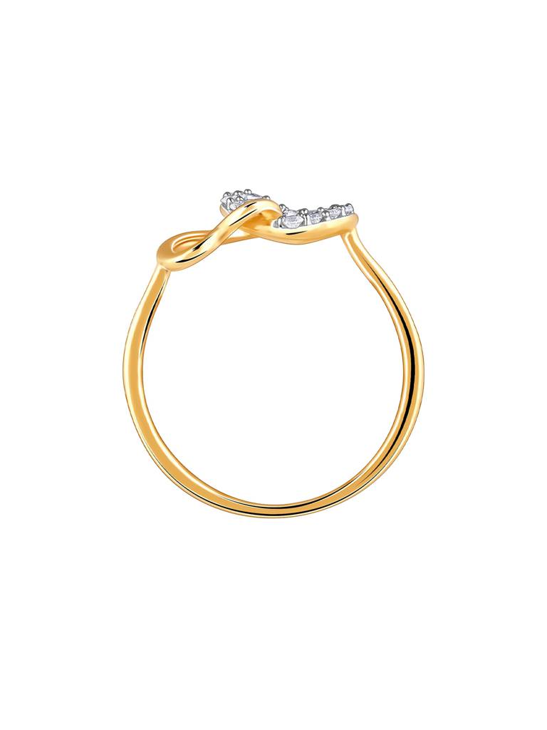 18K Yellow Gold Heartbeats Diamond Ring : GDLR0442
