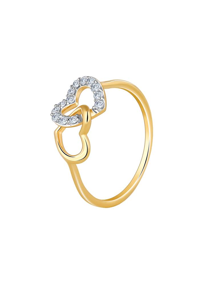 18K Yellow Gold Heartbeats Diamond Ring : GDLR0442