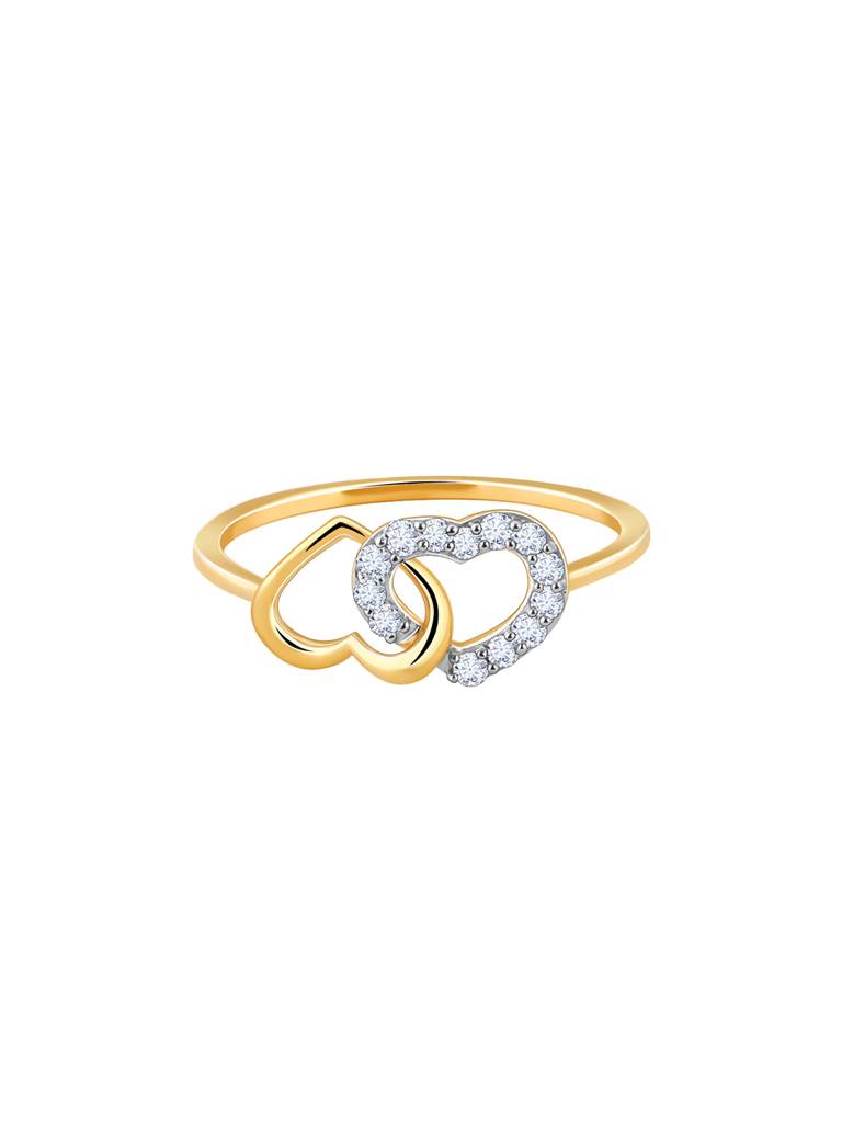 18K Yellow Gold Heartbeats Diamond Ring : GDLR0442