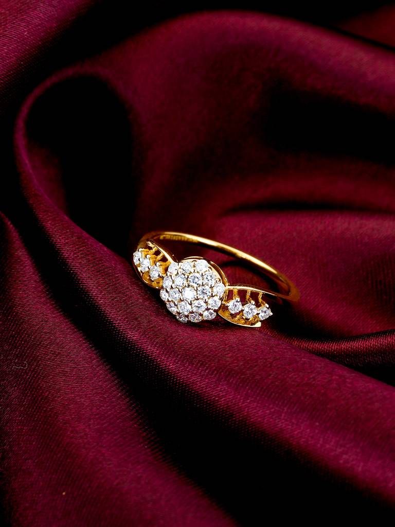 Giva 14K Yellow Gold Blushing Bride Diamond Ring Indian - 12  Us - 6 Gifts For Women & Girls : GDLR044