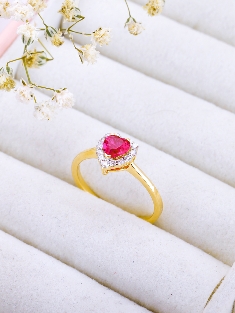 Giva 14K Yellow Gold Gorgeous Bridesmaid Diamond Ring Indian - 12  Us - 6 Gifts For Women & Girls : GDLR045