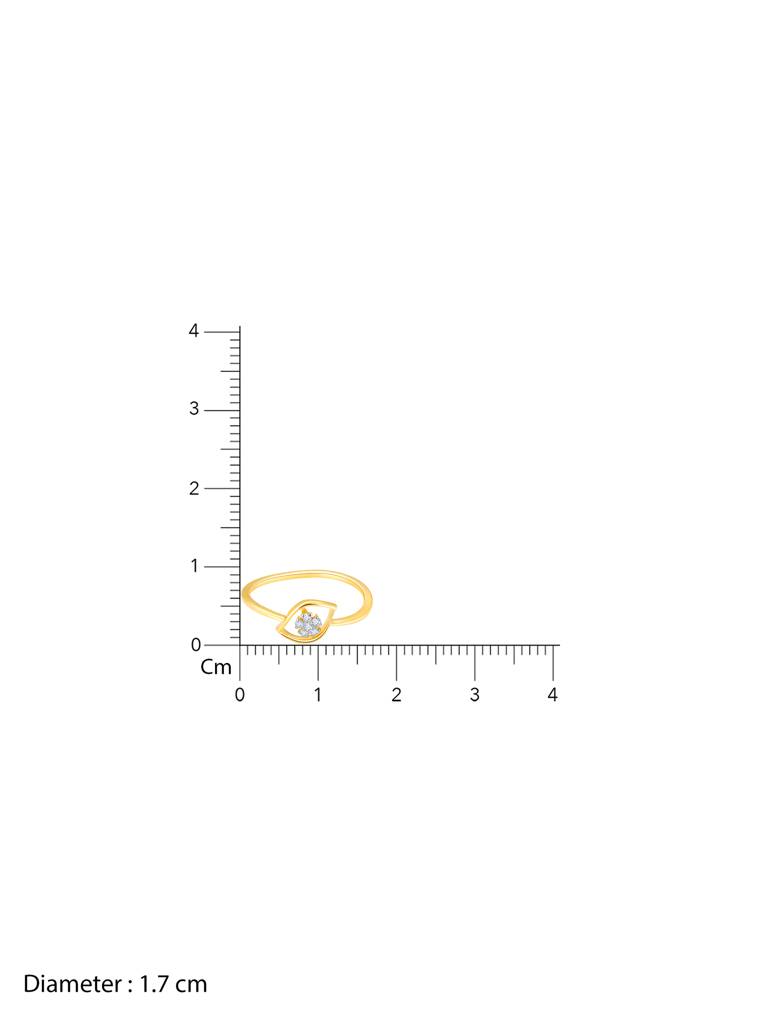 Giva 14K Yellow Gold Lovely Flower In Bloom Diamond Ring Indian - 12  Us - 6 Gifts For Women & Girls : GDLR047