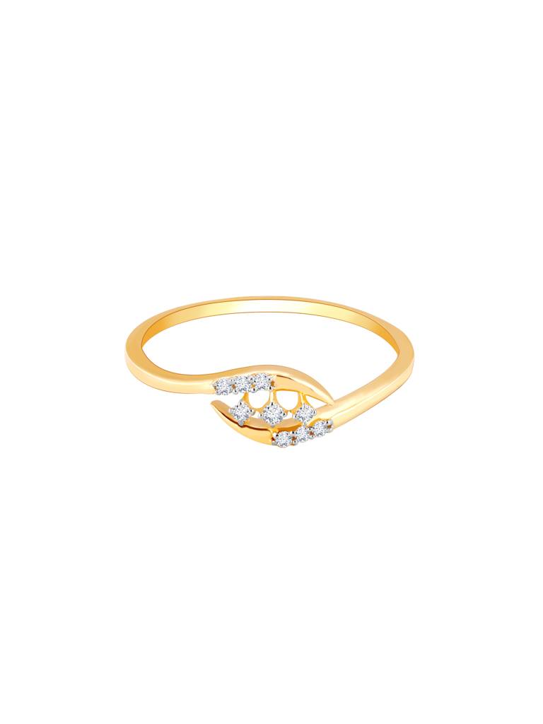 Giva 14K Yellow Gold Unique Beauty Diamond Ring Indian - 12  Us - 6 Gifts For Women & Girls : GDLR049