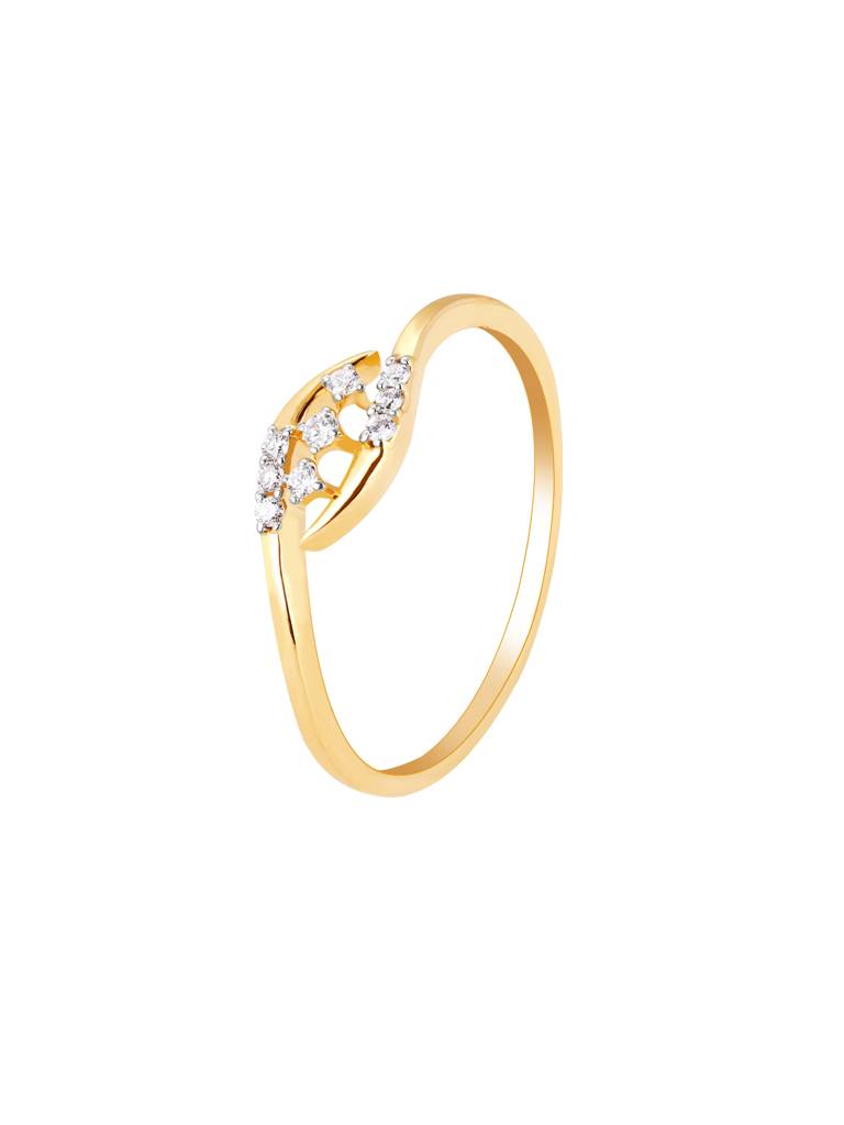 Giva 14K Yellow Gold Unique Beauty Diamond Ring Indian - 12  Us - 6 Gifts For Women & Girls : GDLR049