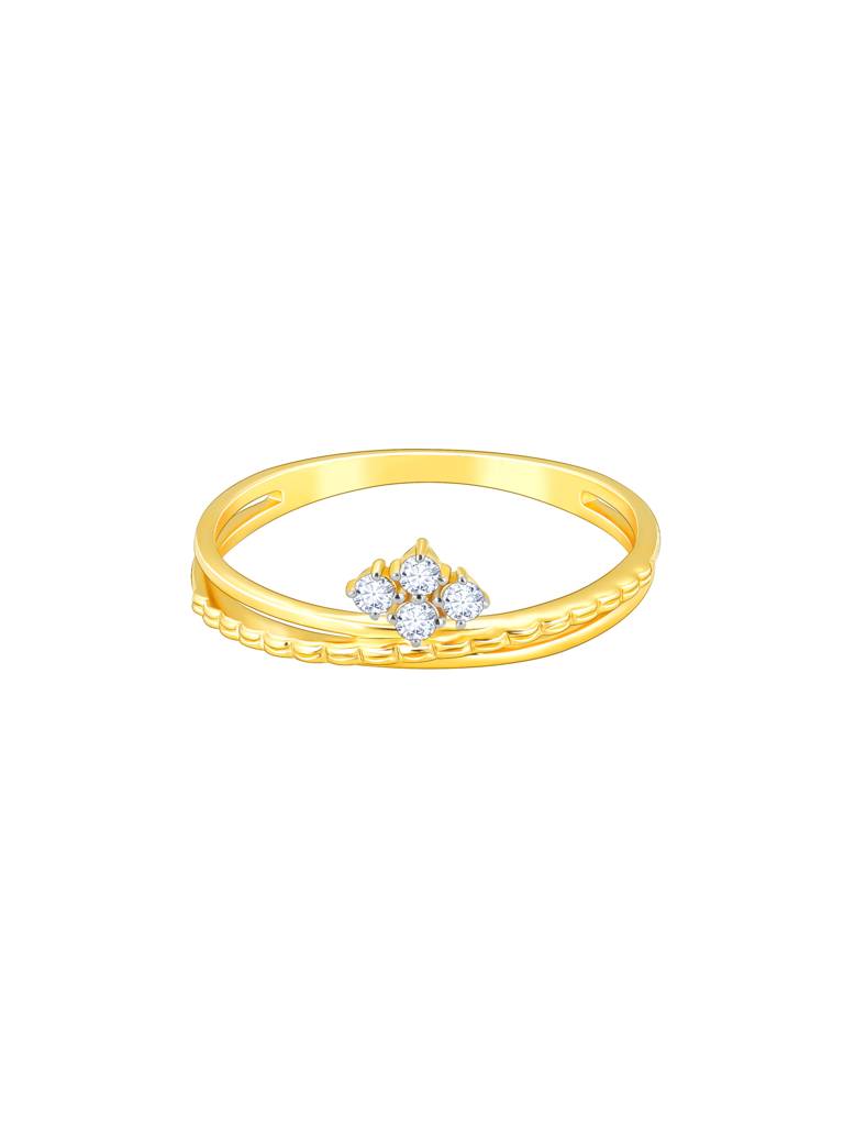 Giva 14K Yellow Gold Be The Queen Diamond Ring Indian - 12  Us - 6 Gifts For Women & Girls : GDLR052