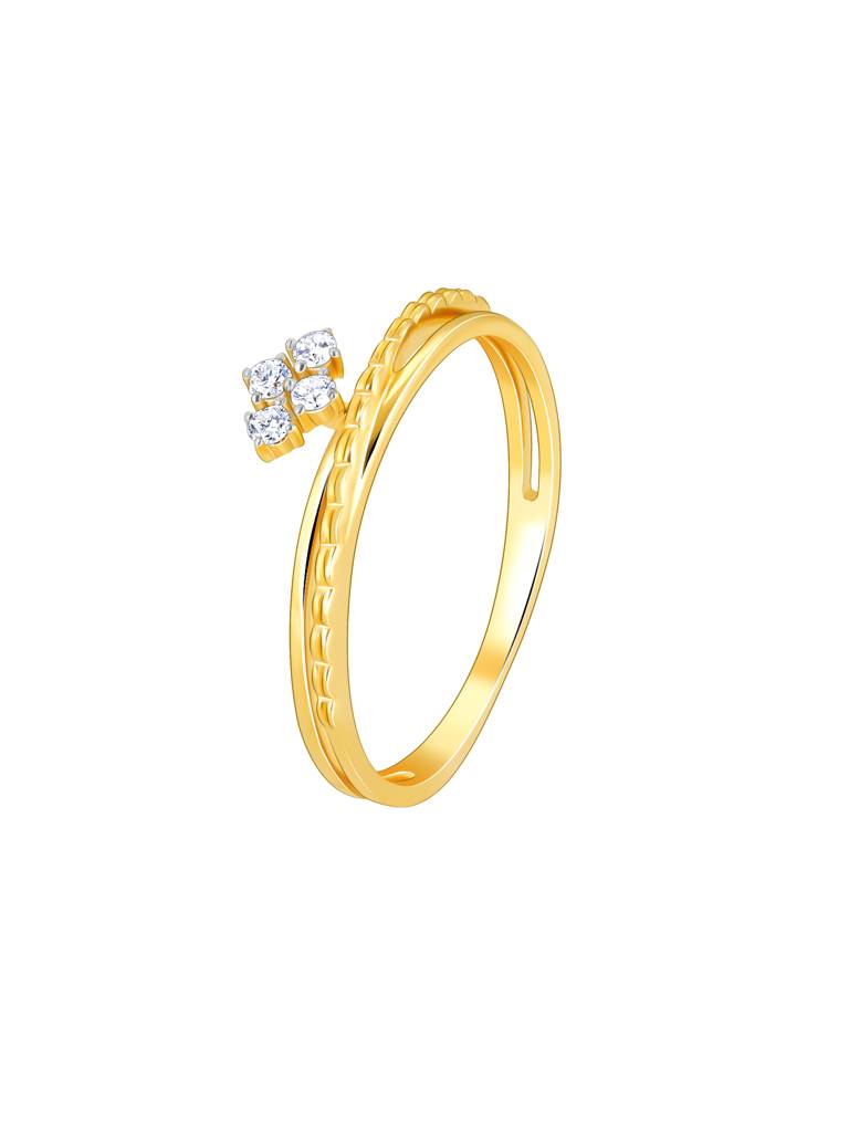 Giva 14K Yellow Gold Be The Queen Diamond Ring Indian - 12  Us - 6 Gifts For Women & Girls : GDLR052