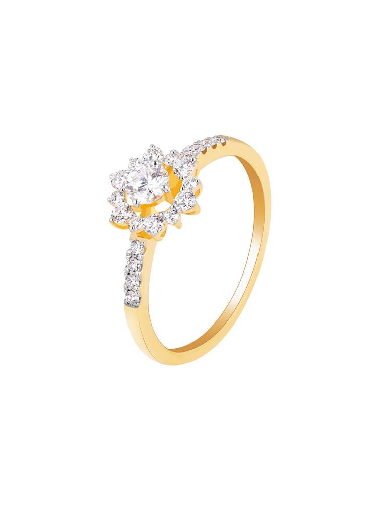 Giva 14K Yellow Gold I Will Always Adore You Diamond Ring : GDLR053