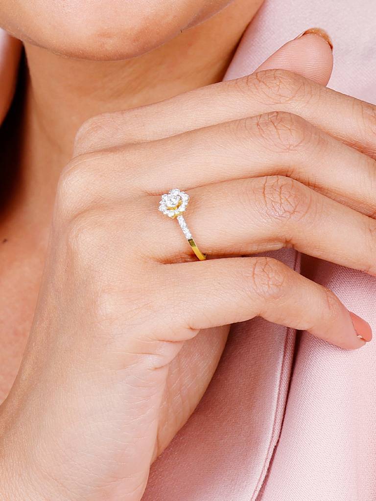 Giva 14K Yellow Gold I Will Always Adore You Diamond Ring : GDLR053