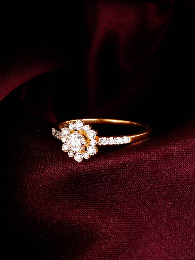 Giva 14K Yellow Gold I Will Always Adore You Diamond Ring : GDLR053