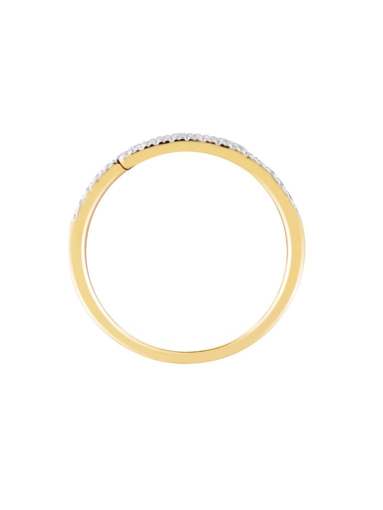 Giva 18K Yellow Gold Intertwined Layer Diamond Ring : GDLR055