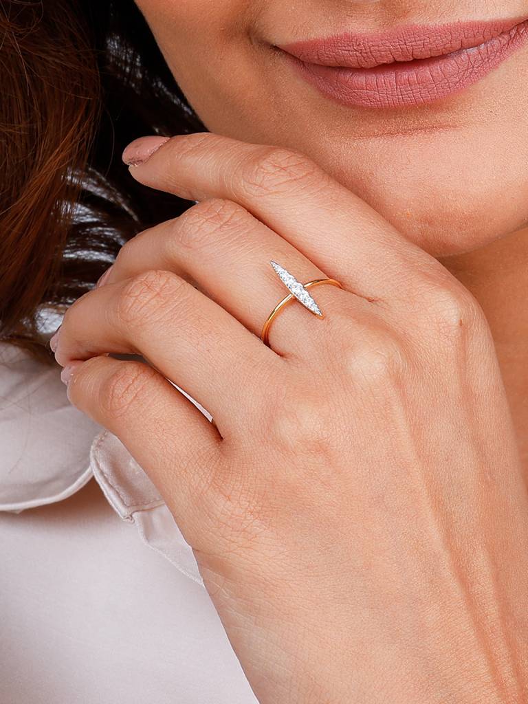 Giva 18K Yellow Gold Simple Joy Diamond Ring : GDLR058