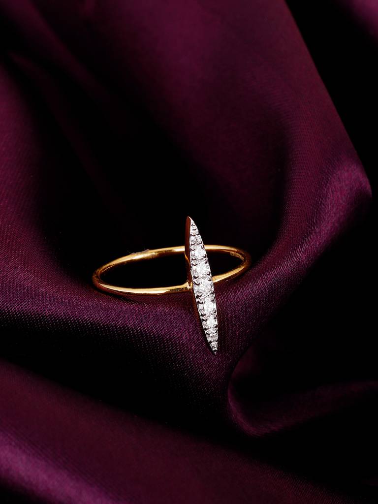 Giva 18K Yellow Gold Simple Joy Diamond Ring : GDLR058
