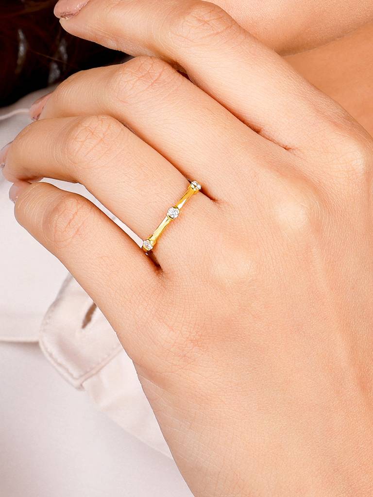 Giva 18K Yellow Gold Heavenly Elegance Diamond Ring : GDLR059