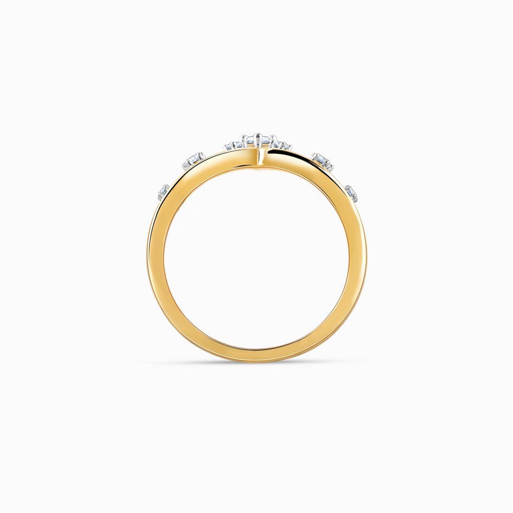 Gold Floral Tiara Diamond Ring : GDLR0645