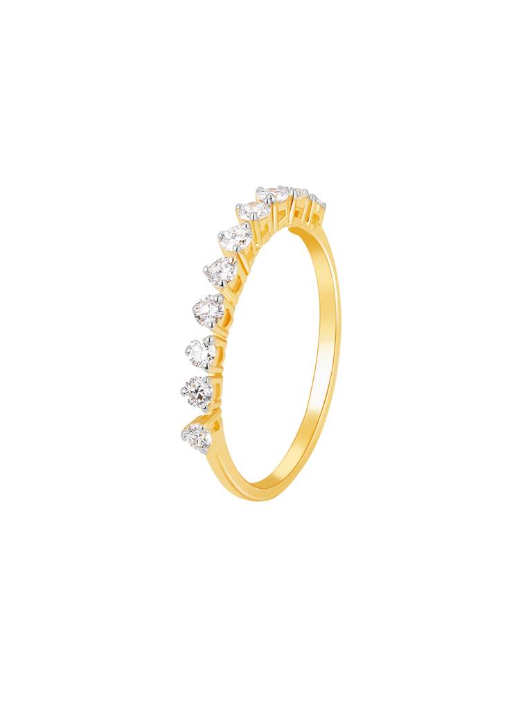 Giva 18K Yellow Gold Glorious Glow Diamond Ring Indian - 12  Us - 6 Gifts For Women & Girls : GDLR069