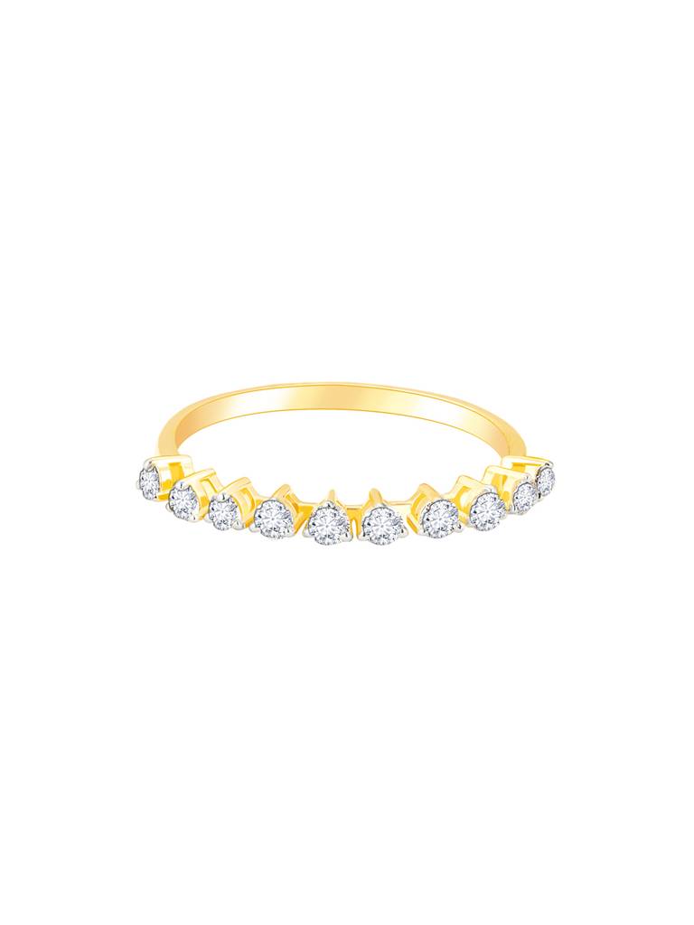 Giva 18K Yellow Gold Glorious Glow Diamond Ring Indian - 12  Us - 6 Gifts For Women & Girls : GDLR069