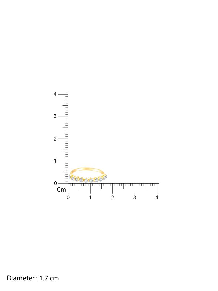 Giva 18K Yellow Gold Glorious Glow Diamond Ring Indian - 12  Us - 6 Gifts For Women & Girls : GDLR069