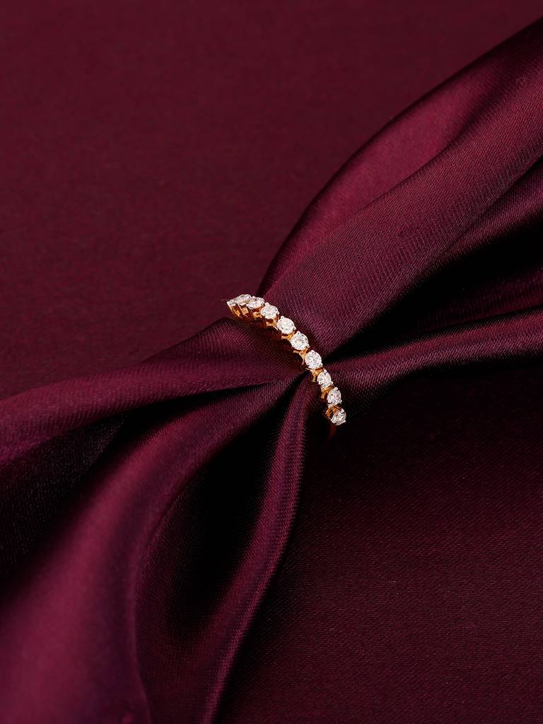 Giva 18K Yellow Gold Glorious Glow Diamond Ring Indian - 12  Us - 6 Gifts For Women & Girls : GDLR069