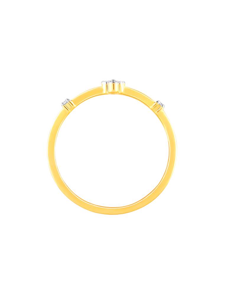 14K Yellow Gold Soft Petals Diamond Ring : GDLR073