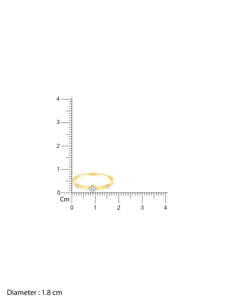 14K Yellow Gold Soft Petals Diamond Ring : GDLR073