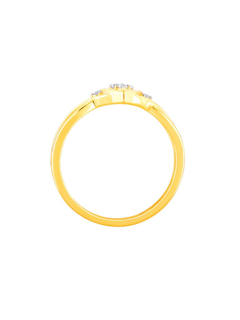 14K Yellow Gold Warm Heart Diamond Ring : GDLR075
