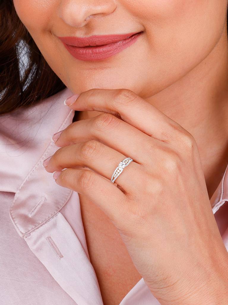 Giva 14K Yellow Gold Alluring Beauty Diamond Ring : GDLR082